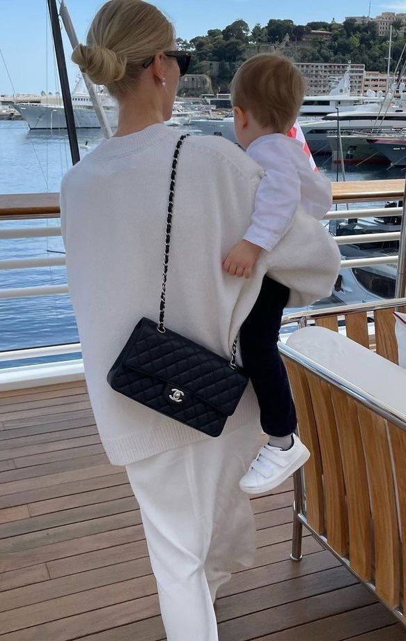 Birkin mom on yacht