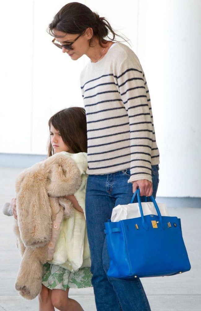 Katie Holmes Hermes Birkin mom
